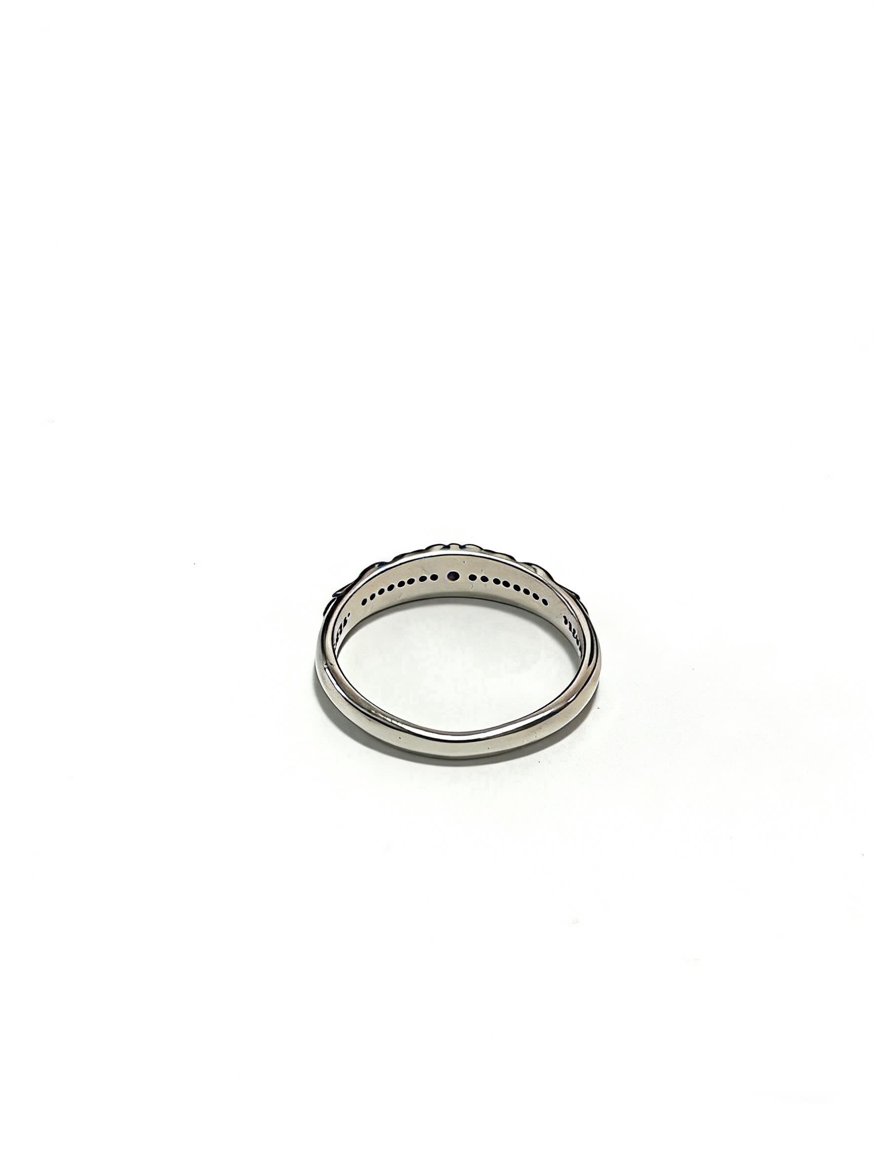 Chrome Hearts Silver Ring with Floral Design